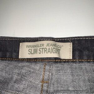 Wrangler Gray Slim Straight Denim